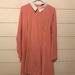 Pink Dress with Peter Pan Collar
